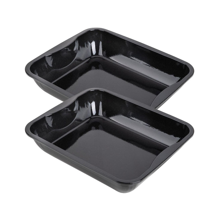 Ensemble de 2 Plats à four XXL rectangle en acier émaillé 40 x 34 cm Zenker Spécial cooking