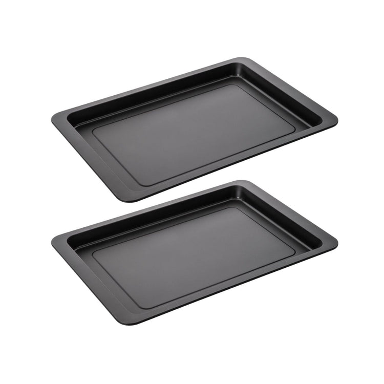 Lot de 2 plaques à pizza rectangulaires 42/29/2,5 cm en acier Spécial crountries Spécial crountries Zenker  Spécial crountries