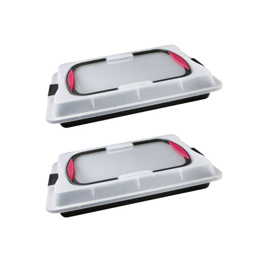Ensemble de 2 Plaques de cuisson 42 x 29 cm avec couvercle Zenker Special To Go