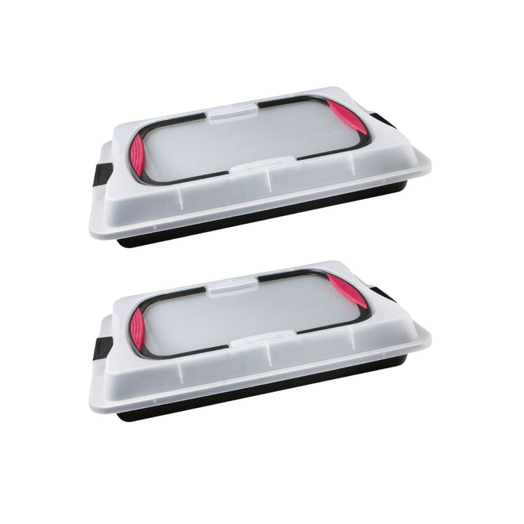 Ensemble de 2 Plaques de cuisson 42 x 29 cm avec couvercle Zenker Special To Go