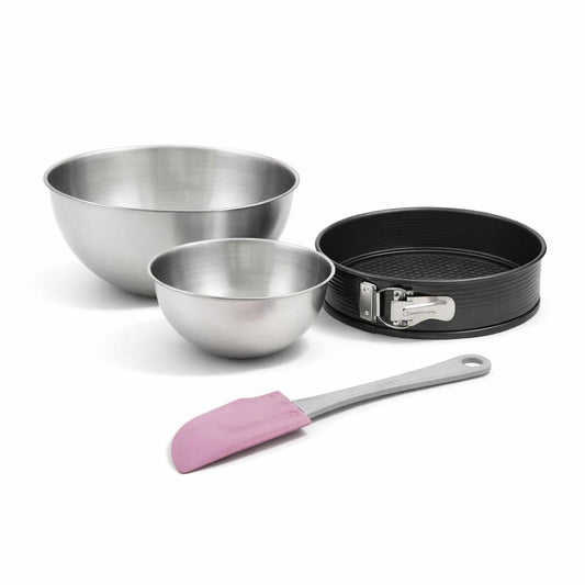 Set de 4 ustensiles de pâtisserie moule à gâteaux 2 bols et spatule pâtisserie Black mettallic Black mettallic Zenker  Black mettallic