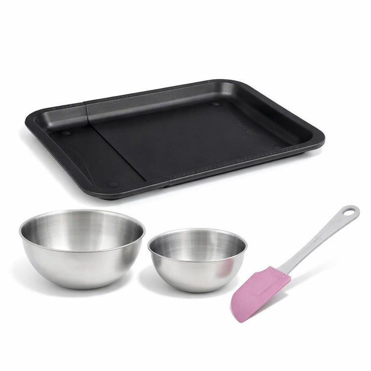 Set de 4 ustensiles de pâtisserie moule à gâteaux 2 bols et spatule pâtisserie Black mettallic Black mettallic Zenker  Black mettallic