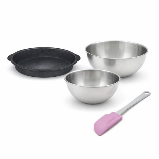 Set de 4 ustensiles de pâtisserie moule à gâteaux 2 bols et spatule Silicone fibre de verre Silicone fibre de verre Zenker  Silicone fibre de verre