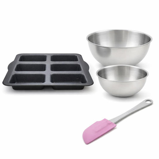 Set de 4 ustensiles de pâtisserie moule à gâteaux bols et spatule Silicone fibre de verre Silicone fibre de verre Zenker  Silicone fibre de verre
