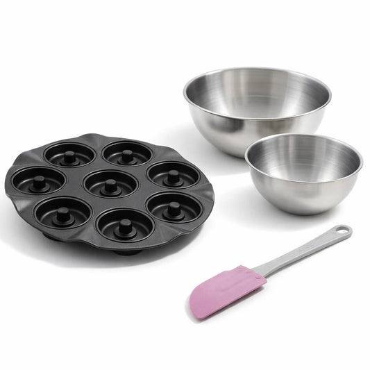 Set de 4 ustensiles de pâtisserie moule à gâteaux 2 bols et spatule Black mettallic Black mettallic Zenker  Black mettallic