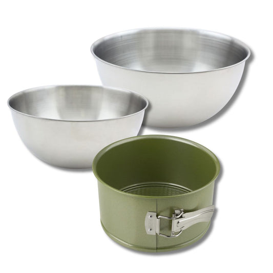 Set pâtisserie avec moule à panettone 18 cm, 2 bols à mixer et spatule Zenker