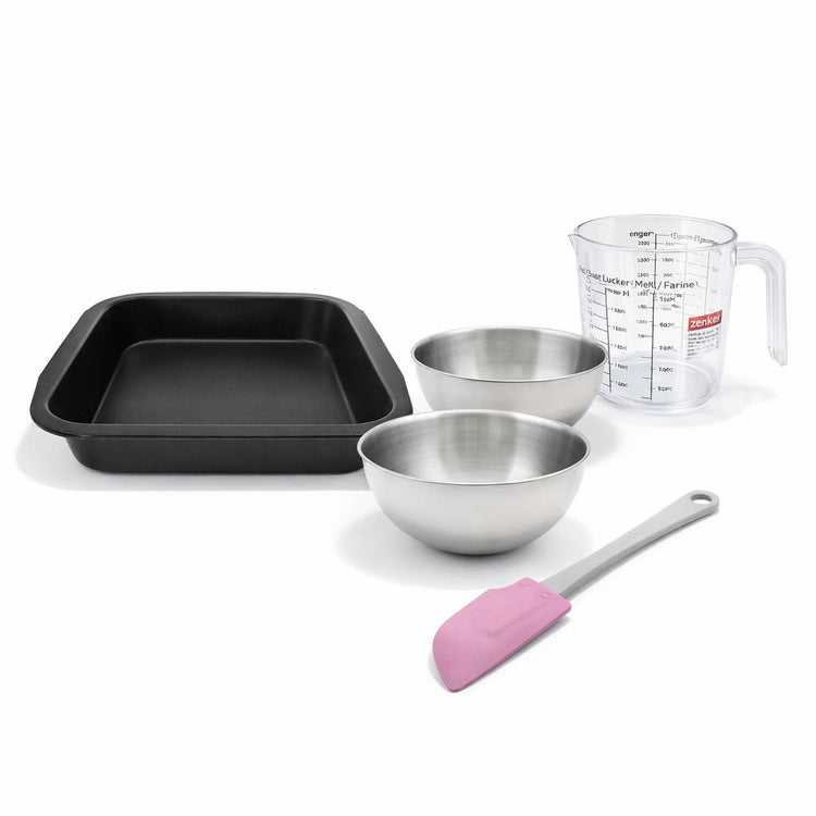 Set de 5 ustensiles de pâtisserie moule à gâteaux bol spatule pâtisserie et verre doseur Spécial créative Spécial créative Zenker  Spécial créative