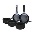 Ensemble de 2 poêles de 16 et 20 cm et 3 casseroles 16, 18 et 20 cm Fackelmann Brandao
