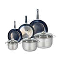 Set Cuisine Fackelmann 6 Pièces Inox 18/8 - 3 Poêles (20-28 Cm) Et 3 Casseroles (12-20 Cm), Induction Compatible - 2
