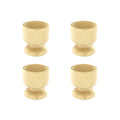 Lot de 4 coquetiers designs en bois Fackelmann Wood Edition
