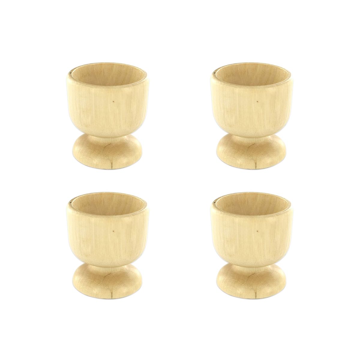 Lot de 4 coquetiers designs en bois Fackelmann Wood Edition