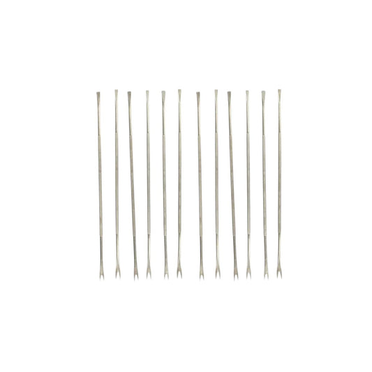Lot de 12 fourchettes à crustacé en acier inoxydable 18,5 cm Fackelmann