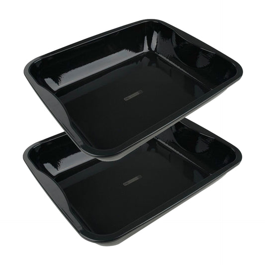 Lot de 2 plats à four en acier émaillé 40 x 34 cm FM Professional Barbecue