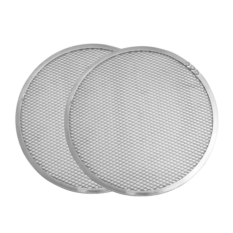 Lot de 2 plaques à pizza surgelée perforées en alu 33 cm FM Professional