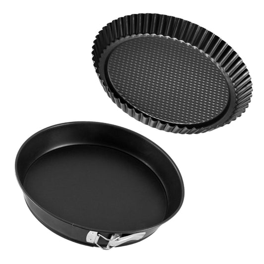 Moule à charnière rond 32,5cm et moule à tartes 30 cm Zenker Black Metallic