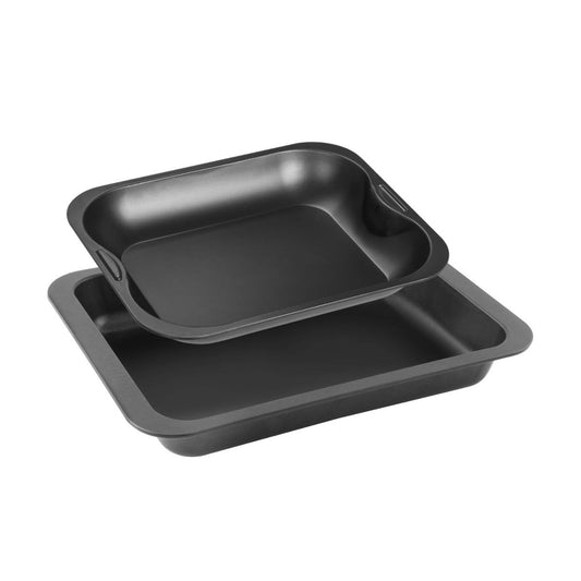 Ensemble de 2 plats de cuisson four rectangulaires 37 x 27 cm et 28 x 23 cm Zenker Special Cooking