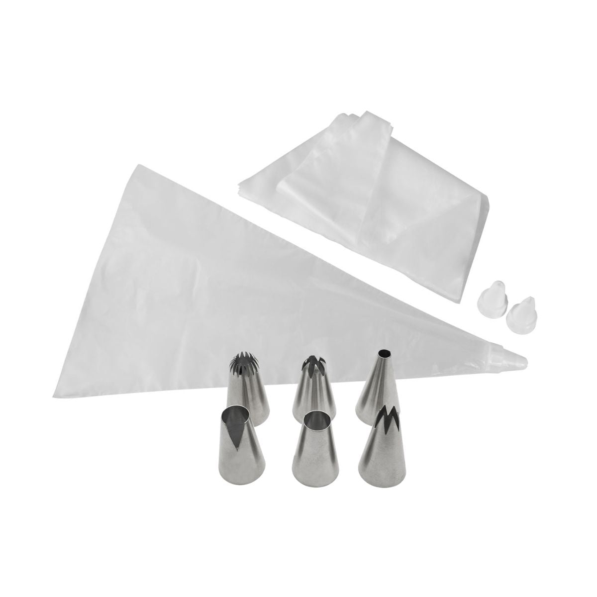 Poche à douille en silicone réutilisable et 3 douilles inox