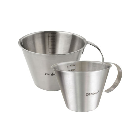 Lot de 2 verre doseur inox de 500 ml et 1 litre Zenker Smart Pastry