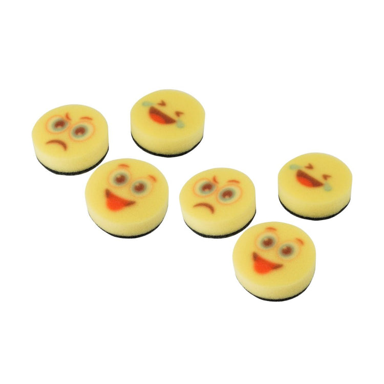 Lot de 6 éponges de vaisselle motifs emoji Fackelmann Tecno