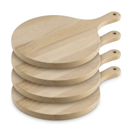 4 planches à pizza 30 cm en bois Fackelmann Boissellerie