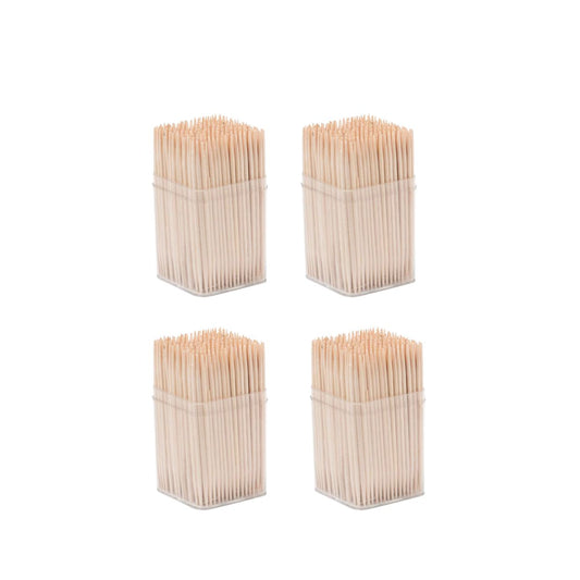 Lot de 1200 cure-dents en bois dans une boîte avec couvercle Fackelmann Wood Edition