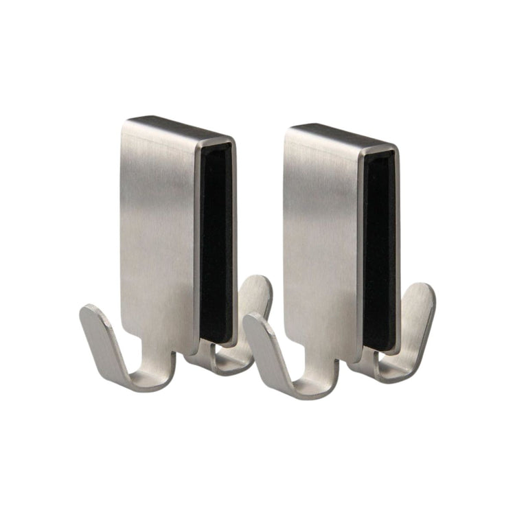 Lot de 2 doubles crochets pour paroi de douche en inox Fackelmann Tecno
