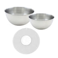 Ensemble de 2 bols de préparation 25 cm et 20.5 cm avec couvercle anti projections Fackelmann Basic