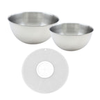 Ensemble de 2 bols de préparation 25 cm et 20.5 cm avec couvercle anti projections Fackelmann Basic