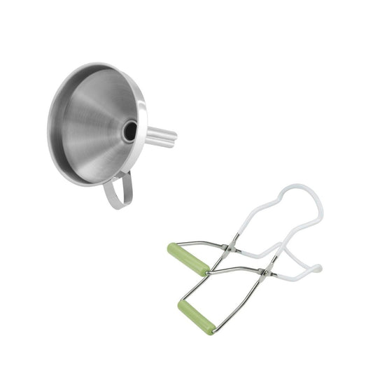 2 ustensiles pour confiture avec pince à bocaux et entonnoir Dr Oetker