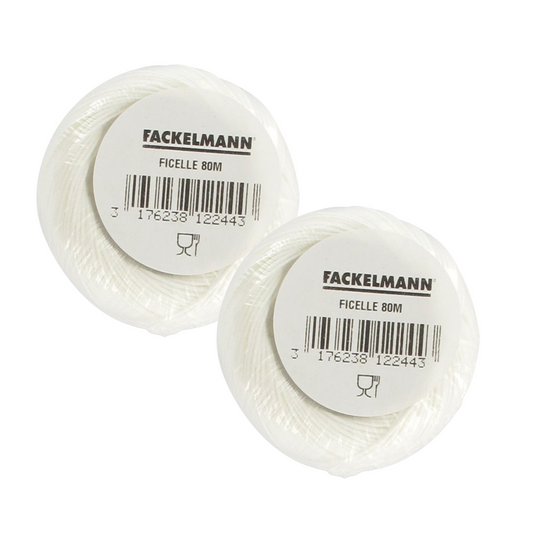 Lot de 2 pelotes de ficelle alimentaire 80 m Fackelmann