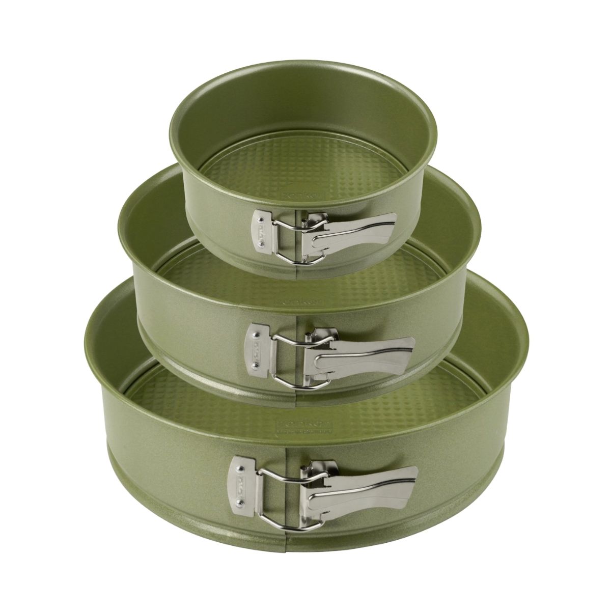 Set de 3 moules à manqué à charnière 20 cm 24 cm et 26 cm Zenker Green Vision