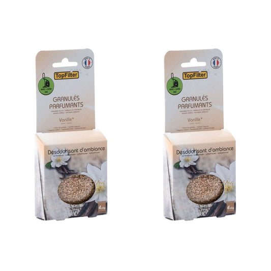 Lot de 2 x 4 Sachets de granulés de parfum pour aspirateur à la vanille TopFilter