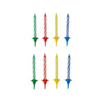 2 Lots de 24 bougies d'anniversaire et 12 bobèches Fackelmann Rio Party