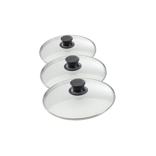 Set de 3 couvercles de cuisson en verre 20 cm 24 cm et 28 cm Elo