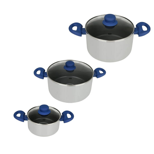 Set de 3 Faitout avec doseur d'huile et couvercle 16cm / 20cm / 24cm Tasty Casserole