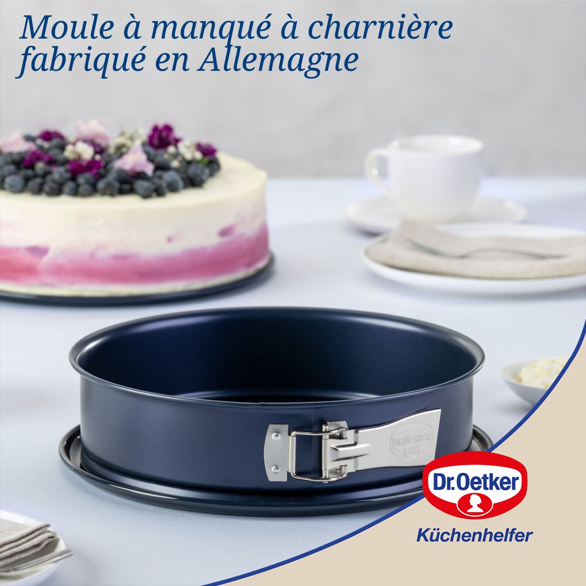 Lot de 2 moules à gâteaux 28/28 cm en acier Dr Oetker Back-Liebe