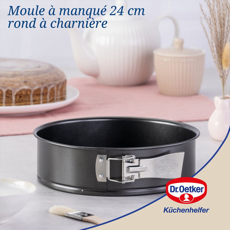Ensemble de 2 Moules à manqué à charnière 24 cm Dr.Oetker Tradition