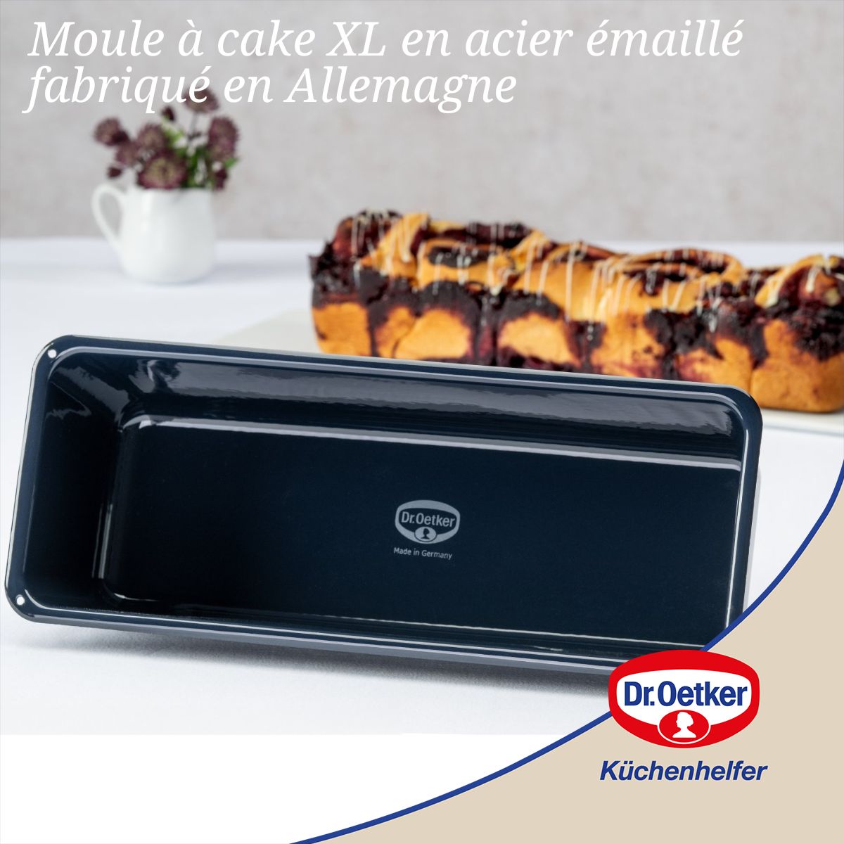 Lot de 2 moules à gâteaux 35/35 cm en acier Dr Oetker Back-Liebe