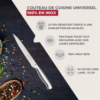 Set de 2 couteaux de cuisine 24 cm en inox Nirosta Star