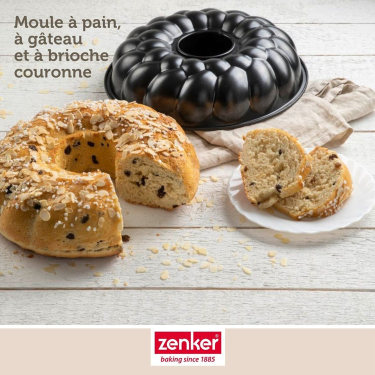Ensemble de 2 Moules à pain avec cheminée 32 cm Zenker Black Metallic