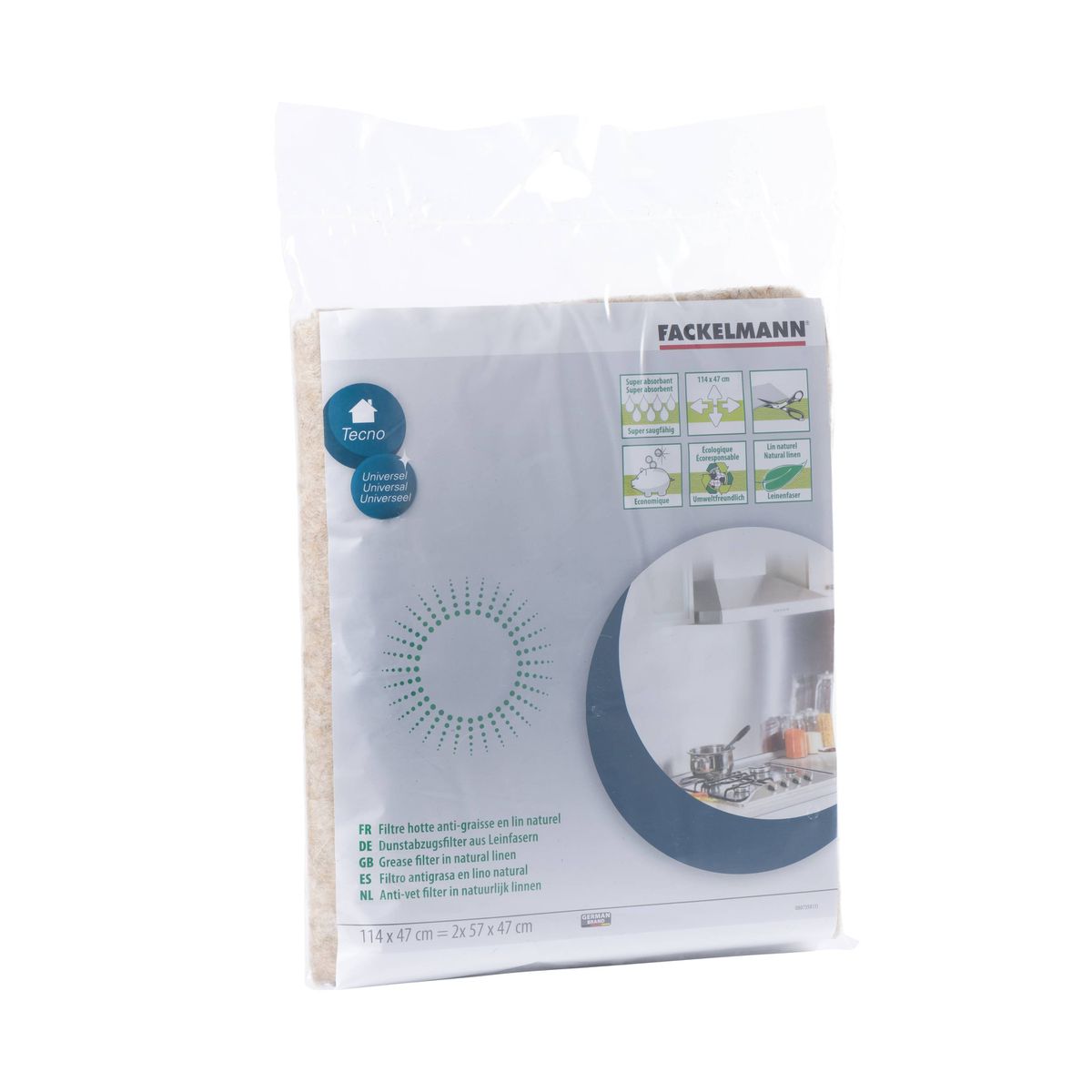 Filtre pour hotte naturel en lin Fackelmann Accessoires hotte et friture