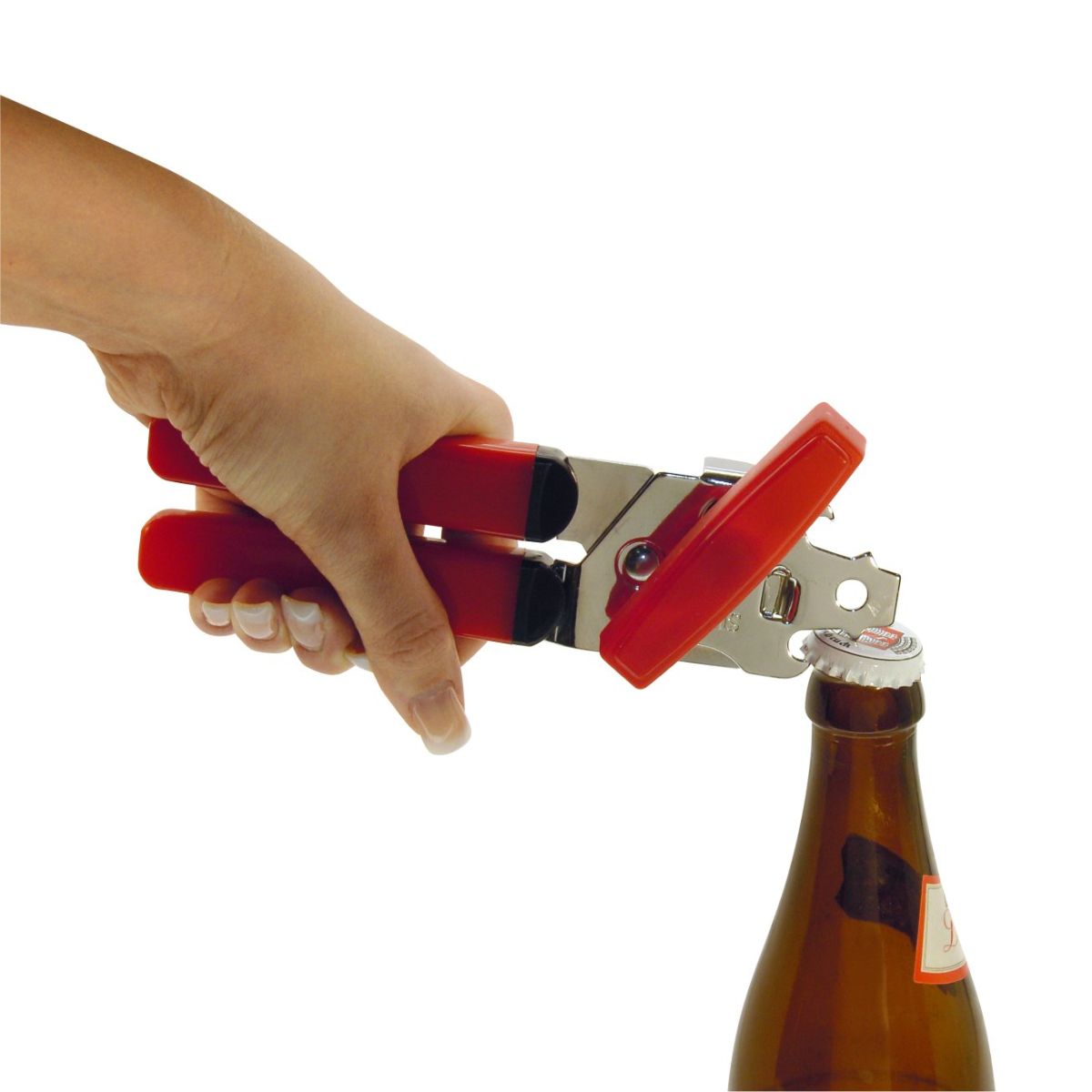 Ouvre boîte 3 en 1 pour gaucher 17 cm Fackelmann Basic