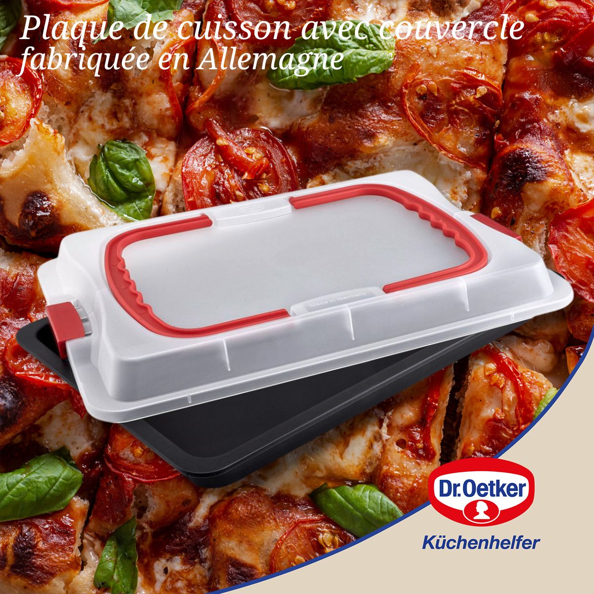 Plaque de cuisson avec couvercle Dr.Oetker