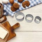Lot de 3 emporte-pièces ronds et cannelés Zenker