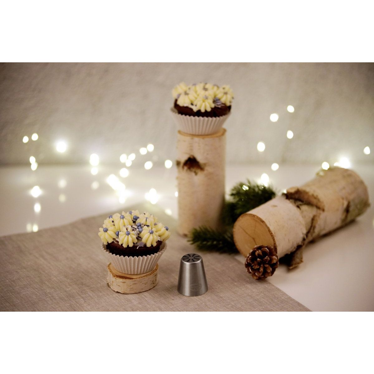 Douille motif Cristal de glace et lot de 4 poches à douille Dr Oetker