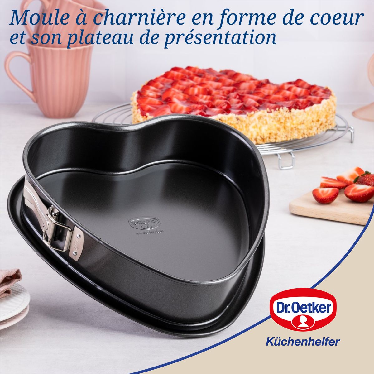 Moule à charnière en forme de cœur Dr Oetker