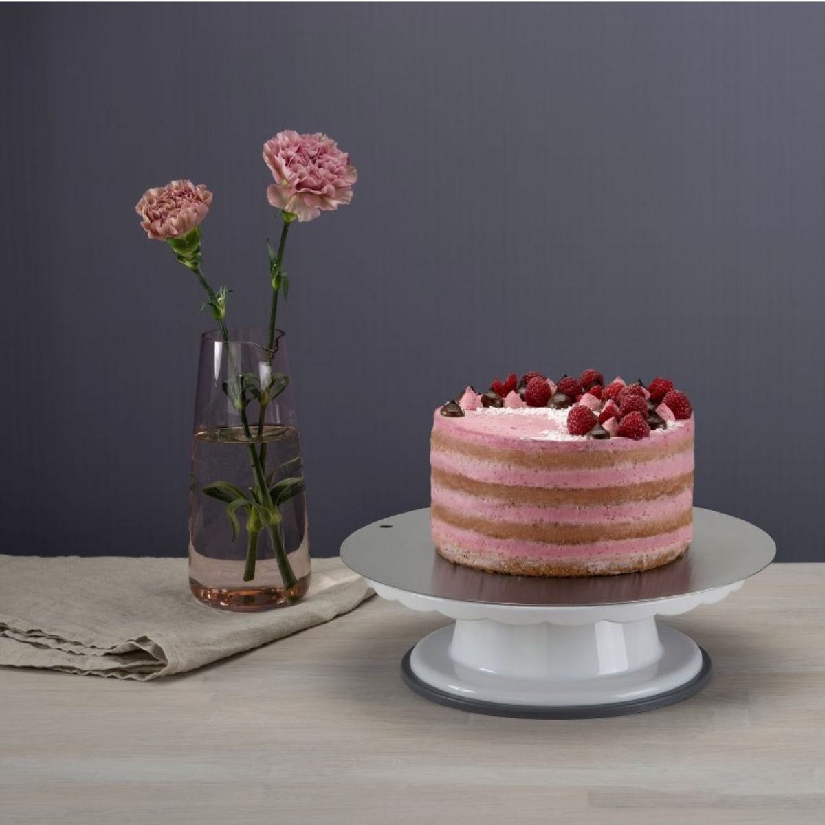 Plateau de présentation pour gâteau rond en inox Dr.Oetker Divers