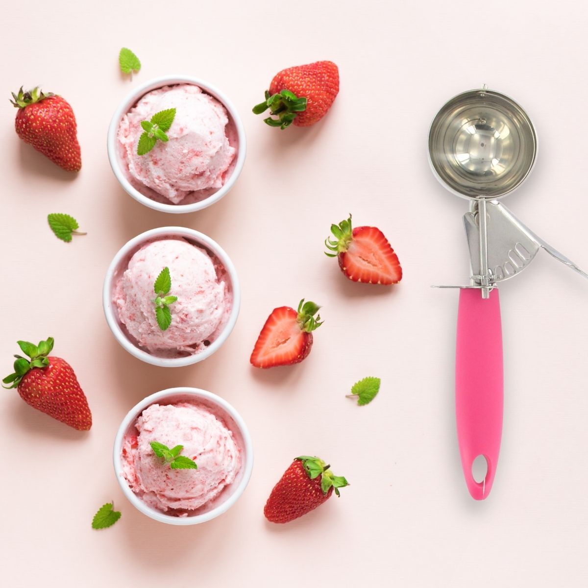 Cuillère à glace manche coloré Fackelmann