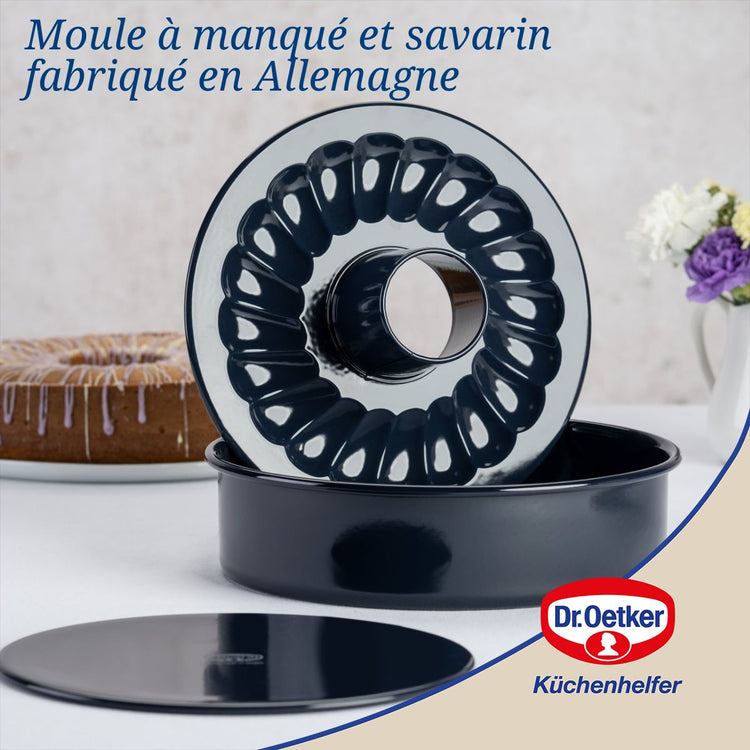 Moule à manqué et savarin double fond 28 cm Dr. Oetker Back Liebe