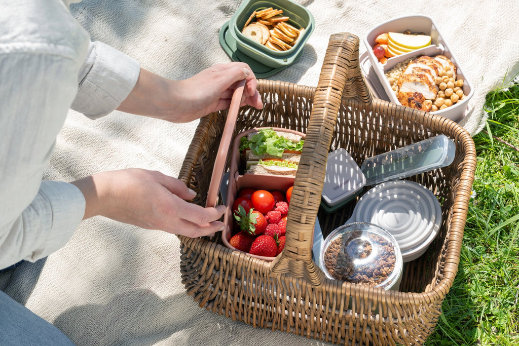 Boite à Snacks Pliable en Silicone Blanc Fackelmann Storage